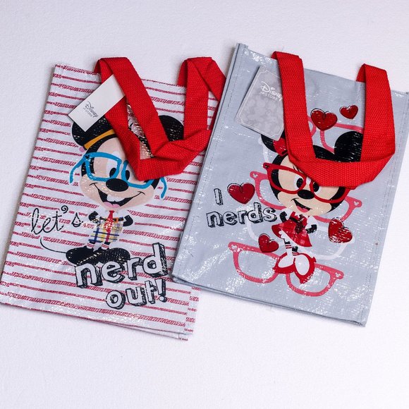 NWT 2 Disney NERD totes  - Mickey and Minnie - Picture 1 of 3